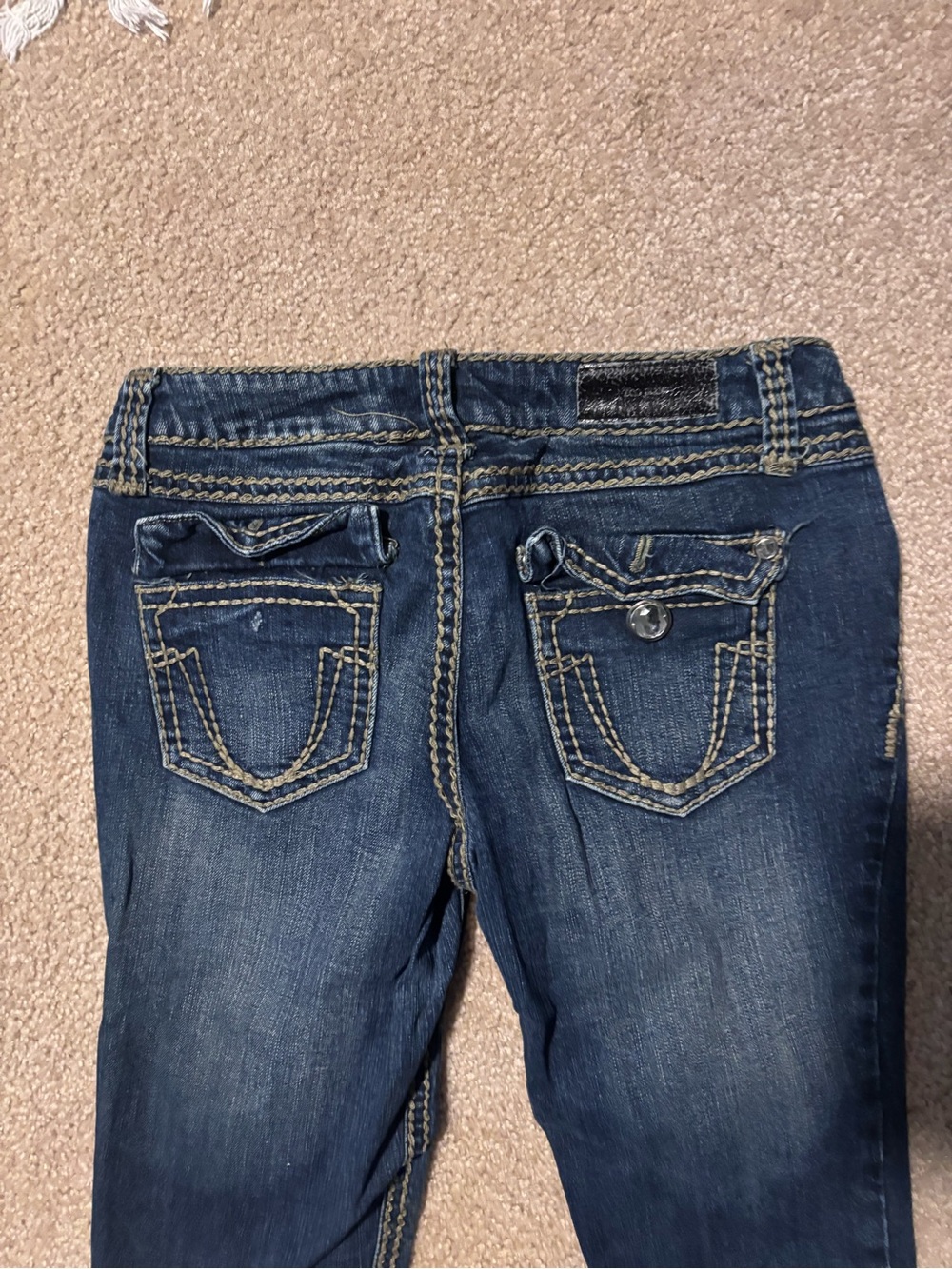 ZCO Women's Dark Blue Skinny Jeans with Contrast Stitching
